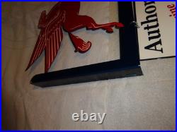 Vintage Mobil Pegasus Socony & Gargoyle Porcelain Metal Gasoline Oil Flange Sign Vintage Mobil Pegasus Socony & Gargoyle Porcelain Metal Gasoline Oil Flange Sign