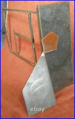 Vintage Modern Abstract Sculpture Stabile Movable Welded Raw Steel Brutalist
