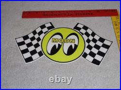 Vintage Moon Eyes Power+ Speed Equipment Racing Flag 12 Metal Gasoline Oil Sign