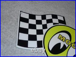 Vintage Moon Eyes Power+ Speed Equipment Racing Flag 12 Metal Gasoline Oil Sign