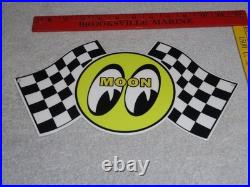 Vintage Moon Eyes Power+ Speed Equipment Racing Flag 12 Metal Gasoline Oil Sign