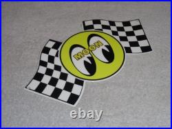 Vintage Moon Eyes Power+ Speed Equipment Racing Flag 12 Metal Gasoline Oil Sign