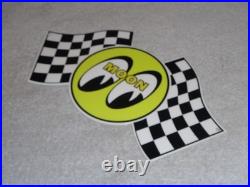 Vintage Moon Eyes Power+ Speed Equipment Racing Flag 12 Metal Gasoline Oil Sign