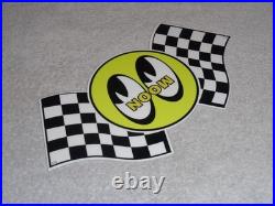 Vintage Moon Eyes Power+ Speed Equipment Racing Flag 12 Metal Gasoline Oil Sign