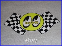 Vintage Moon Eyes Power+ Speed Equipment Racing Flag 12 Metal Gasoline Oil Sign