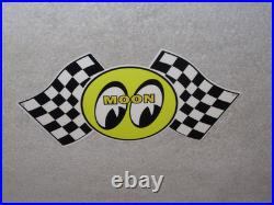 Vintage Moon Eyes Power+ Speed Equipment Racing Flag 12 Metal Gasoline Oil Sign