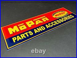 Vintage Mopar Parts And Services Metal Sign Chrysler Corporation Dodge Plymouth