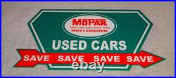 Vintage Mopar Used Cars Arrow 12 Metal Dodge Plymouth Parts Gasoline Oil Sign