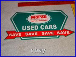 Vintage Mopar Used Cars Arrow 12 Metal Dodge Plymouth Parts Gasoline Oil Sign