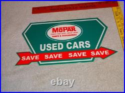 Vintage Mopar Used Cars Arrow 12 Metal Dodge Plymouth Parts Gasoline Oil Sign