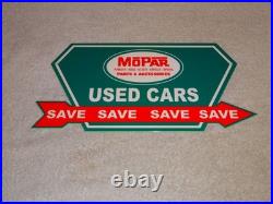 Vintage Mopar Used Cars Arrow 12 Metal Dodge Plymouth Parts Gasoline Oil Sign