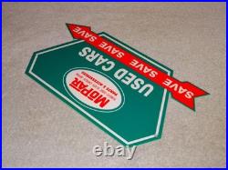 Vintage Mopar Used Cars Arrow 12 Metal Dodge Plymouth Parts Gasoline Oil Sign