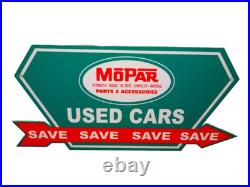 Vintage Mopar Used Cars Arrow 12 Metal Dodge Plymouth Parts Gasoline Oil Sign