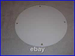 Vintage Musgo Michigan's Mile Marker Gasoline 11 3/4 Porcelain Metal Oil Sign