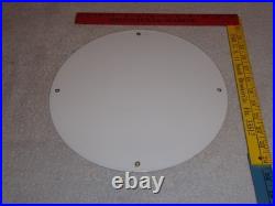 Vintage Musgo Michigan's Mile Marker Gasoline 11 3/4 Porcelain Metal Oil Sign