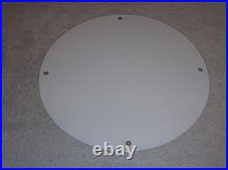 Vintage Musgo Michigan's Mile Marker Gasoline 11 3/4 Porcelain Metal Oil Sign