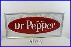 Vintage NEW OLD STOCK Original Dr Pepper Tin Sign Soda Advertising Metal pop