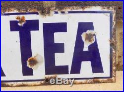 Vintage Nectar Tea Metal Enamel Sign
