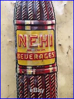 Vintage Nehi Soda Pop Gas Station Metal Sign-L00K ORIGINAL
