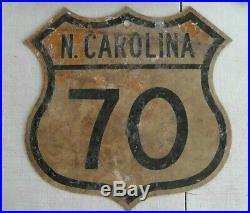 Vintage North Carolina Highway 70 16x16 Authentic Metal Sign Home Of NASCAR