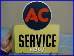 Vintage Nos 1947 Ac Spark Plug Automotive Service Station Metal Sign. USA