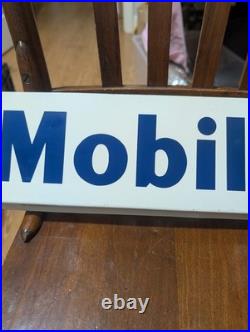 Vintage Nos Mobil Oil Painted Metal Sign Mobiloil Gasoline-oil Rack Sign