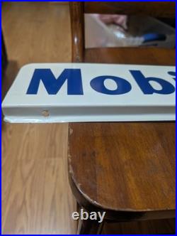 Vintage Nos Mobil Oil Painted Metal Sign Mobiloil Gasoline-oil Rack Sign