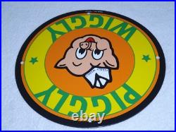 Vintage Nos Piggly Wiggly Self Service Grocery Store 11.75 Porcelain Metal Sign