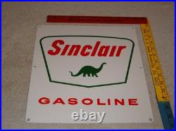 Vintage Nos Sinclair Gasoline Dinosaur 14 Porcelain Metal Service Station Sign