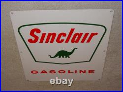 Vintage Nos Sinclair Gasoline Dinosaur 14 Porcelain Metal Service Station Sign
