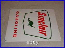 Vintage Nos Sinclair Gasoline Dinosaur 14 Porcelain Metal Service Station Sign