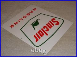 Vintage Nos Sinclair Gasoline Dinosaur 14 Porcelain Metal Service Station Sign