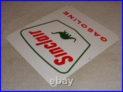 Vintage Nos Sinclair Gasoline Dinosaur 14 Porcelain Metal Service Station Sign