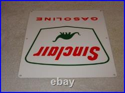 Vintage Nos Sinclair Gasoline Dinosaur 14 Porcelain Metal Service Station Sign