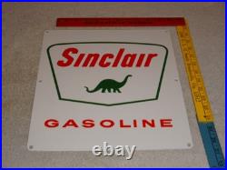 Vintage Nos Sinclair Gasoline Dinosaur 14 Porcelain Metal Service Station Sign