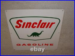 Vintage Nos Sinclair Gasoline Dinosaur 14 Porcelain Metal Service Station Sign