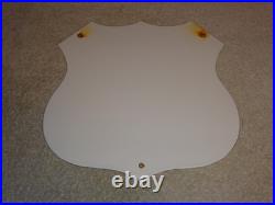 Vintage Nos Texas United States Us Route 66 11 3/4 Porcelain Metal Gas Oil Sign
