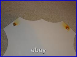 Vintage Nos Texas United States Us Route 66 11 3/4 Porcelain Metal Gas Oil Sign