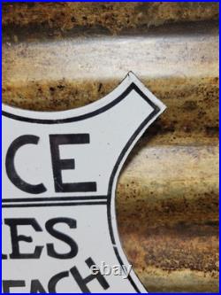 Vintage Nude Beach Porcelain Sign Old Notice Ladies Must Wear Bloomers Shield