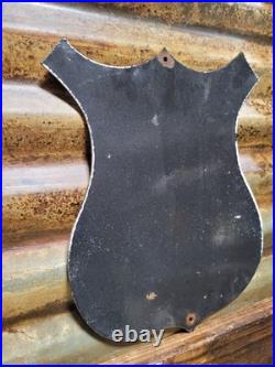 Vintage Nude Beach Porcelain Sign Old Notice Ladies Must Wear Bloomers Shield