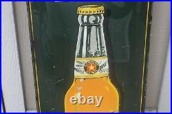 Vintage ORIGINAL Schmidts City Club Beer Bottle Metal Tin Bottle Sign Advertisin
