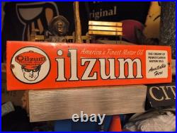 Vintage Oilzum 12'' Porcelain Metal Sign Gasoline Gas Oil Petroleana