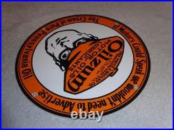Vintage Oilzum Motor Oils Lubricants White & Bagley Co. Porcelain Metal Gas Sign