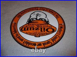 Vintage Oilzum Motor Oils Lubricants White & Bagley Co. Porcelain Metal Gas Sign