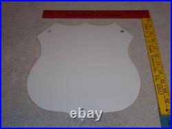 Vintage Oklahoma Route United States Us 66 11 3/4 Porcelain Metal Gas Oil Sign