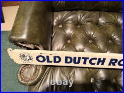 Vintage Old Dutch Root Beer Painted Metal Advertising Sign 33 x 3 Windmill Log