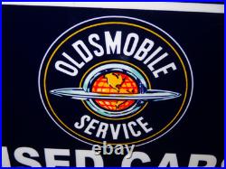 Vintage Oldsmobile Used Cars Arrow 12 Metal Earth Rings Truck Gasoline Oil Sign