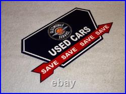 Vintage Oldsmobile Used Cars Arrow 12 Metal Earth Rings Truck Gasoline Oil Sign
