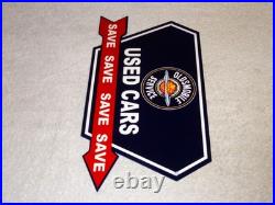 Vintage Oldsmobile Used Cars Arrow 12 Metal Earth Rings Truck Gasoline Oil Sign