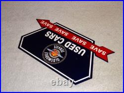 Vintage Oldsmobile Used Cars Arrow 12 Metal Earth Rings Truck Gasoline Oil Sign